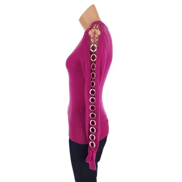 Jonathan Simkhai Merino Wool O-Ring Sweater Size XS Purple - Picture 2 of 9